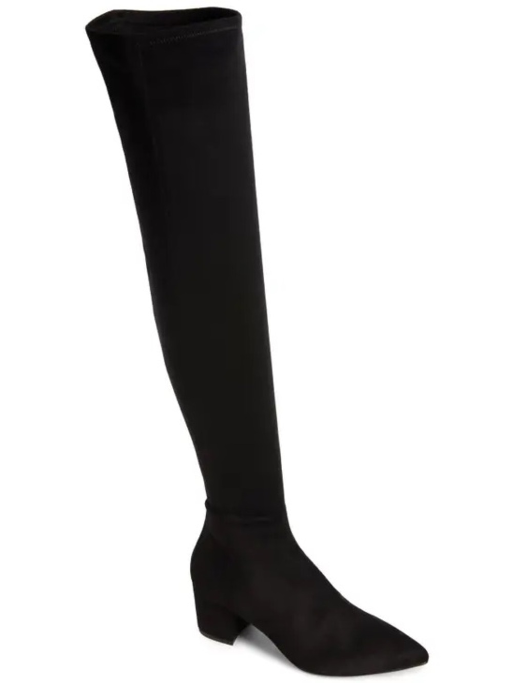 Steve Madden Brinkley Black Over-the-Knee Women's Boots - Suede Pointed Toe